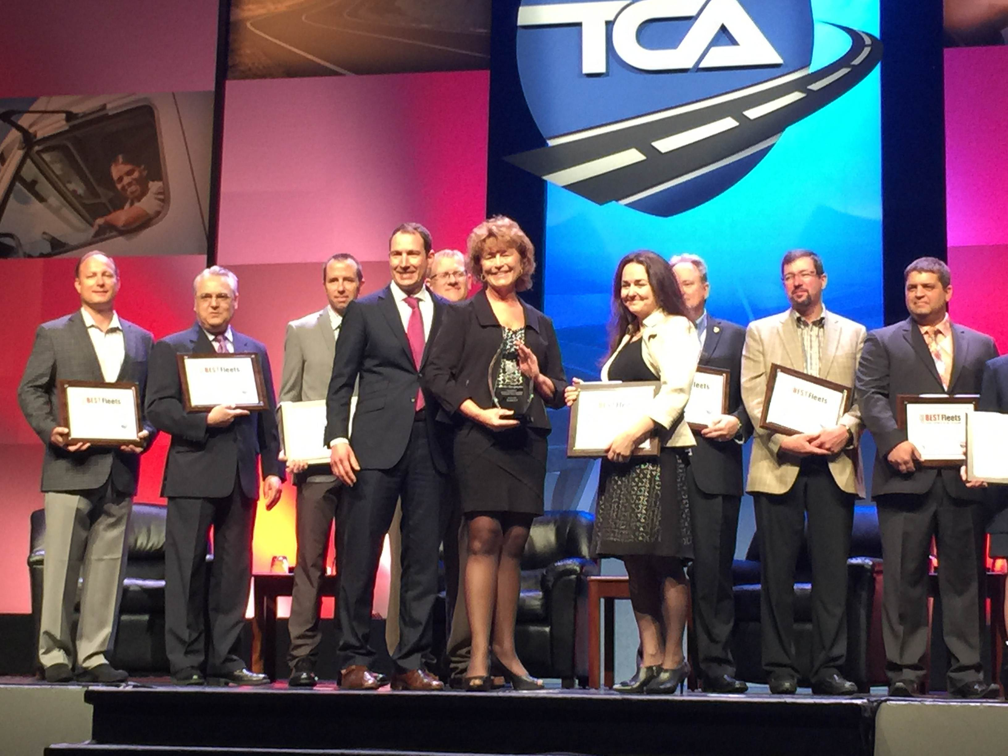 Fremont Contract Carriers accepts its award for the 2015 Best Fleet to Drive For, presented by the Truckload Carriers Association today. 