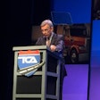 John Larkin, managing director of Transportation Capital Markets Research for Stifel, Nicolaus & Company, addresses attendees at the Truckload Carrier Association’s 77th Annual Convention in Orlando.