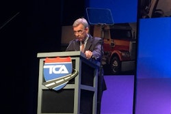 John Larkin, managing director of Transportation Capital Markets Research for Stifel, Nicolaus & Company, addresses attendees at the Truckload Carrier Association’s 77th Annual Convention in Orlando.
