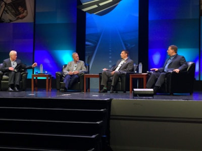 A TCA panel discusses safety during the annual convention, March 10. From left: Pat Kuehl, Bob Peterson, Rob Penner, Brian Fielkow