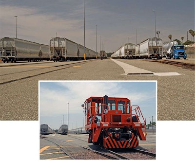 A&R Logistics’ railcar facility in San Bernardino, Calif., is staffed by its own rail technicians who track all daily inventories of transloading activities.