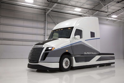 The tractor portion of Freightliner’s 2015-unveiled SuperTruck.
