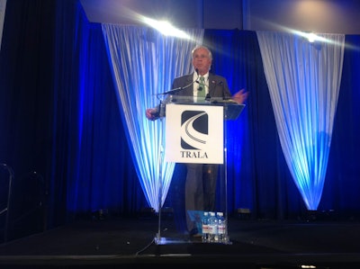 Porter Goss is a former director of the CIA. He spoke at the Truck Renting and Leasing Association’s annual meeting Tuesday.