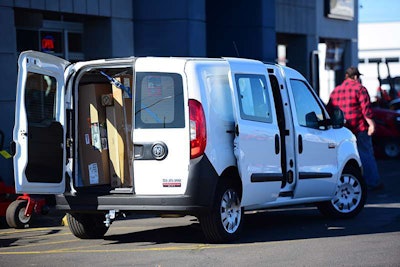 The ProMaster City has a 48.4-inch span between the rear wheel wells combined with an interior roof height of 51.8 inches that results in best-in-class volume of 131.7 cubic feet for the cargo van version.