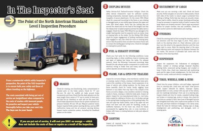 CVSA published this tip sheet for carriers and drivers in preparation for this year’s Roadcheck. Click the photo or here to see the full pdf.