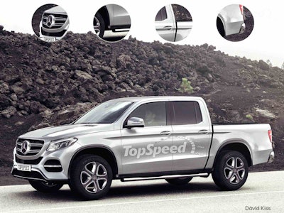 2020 Mercedes-Benz pickup could bring high-end luxury to midsize U.S. market. (Illustration courtesy of TopSpeed)