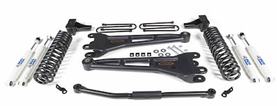 BDS 2.5″ Radius Arm lift kit for 2011-2015 Ford F250/350 includes new springs and shocks.