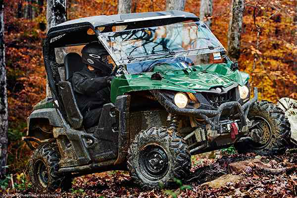 The new Wolverine R-Spec features the most adjustable suspension in its class with ultra-long-stroke KYB nitrogen gas charged piggyback shocks.