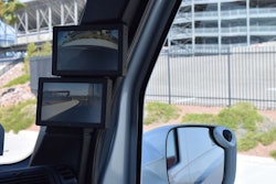 Freightliner’s use of camera systems, seen here in the Freightliner SuperTruck unveiled earlier this year.