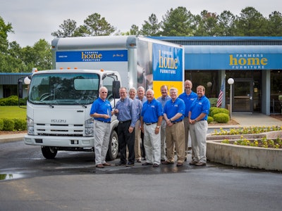 Isuzu Commercial Truck of America reached the 500,000 trucks sold milestone with the sale of this truck to Farmers Home Furniture in Dublin, Ga.