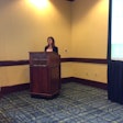 Marie Leapley, vice president of customer service at Celadon Trucking, spoke during the CCJ Spring Symposium on May 19.