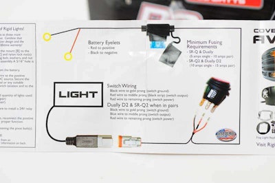 Rigid's wiring diagrams are super easy to follow and their SR-30 wiring harness is high-quality, plug-and-run design.