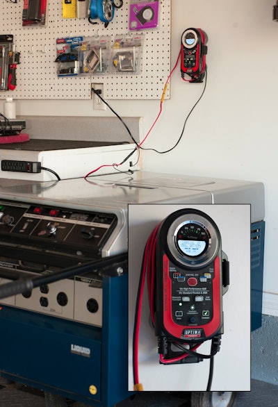 Optima Digital 400 battery charger/maintainer is ideal for use with equipment that stands idle for long periods of time and is prone to leaving a “dead” battery n the process.