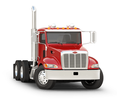 The Peterbilt Model 348 is one truck eligible for a rebate to ALC members.