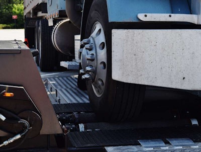 Georgia’s portable performance-based brake tester unit at work.