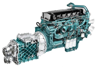 Volvo’s XE integrated powertrain packages for it D11, D13 and D16 engines can downspeed cruising rpm for added fuel savings.