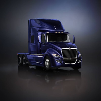 Among the most striking features on the ultra-aero International ProStar are chassis skirts that fully cover the drag wheels.