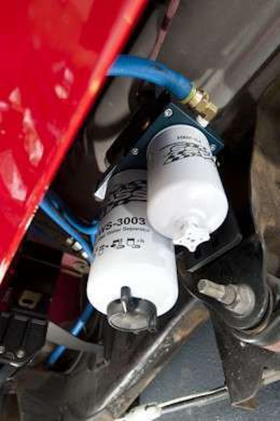 F.A.S.S. fuel-air filter system installed on a GMC 3500HD.