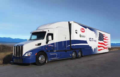 The Peterbilt-Cummins SuperTruck concept vehicle.