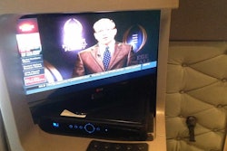 In-cab satellite TV