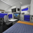 Kenworth’s 76-inch mid-roof sleeper provides drivers with 6-1/2 feet of headroom and gives all drivers a spacious work environment.