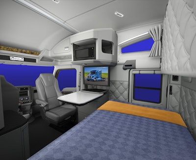 Kenworth’s 76-inch mid-roof sleeper provides drivers with 6-1/2 feet of headroom and gives all drivers a spacious work environment.