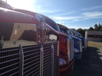 Kenworth trucks parked