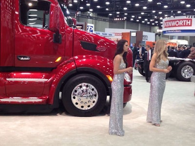 Peterbilt’s MATS booth in 2015 put emphasis on the company’s ‘pride and class.’