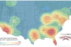 CargoNet’s incident frequency for 2015’s third quarter.