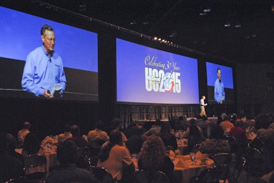 Tom McLeod speaks during the annual user conference, held in Birmingham, Oct. 4-6