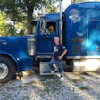 Buck Shepherd and his golden retriever, Bubba, are now retired from trucking.