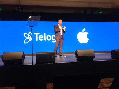 Dave Cozzens, chief executive of Telogis, announces a partnership with Apple