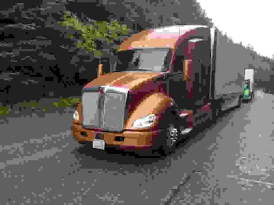 The Kenworth T680 driven by Roberts features PACCAR’s new Predictive Cruise Control system.