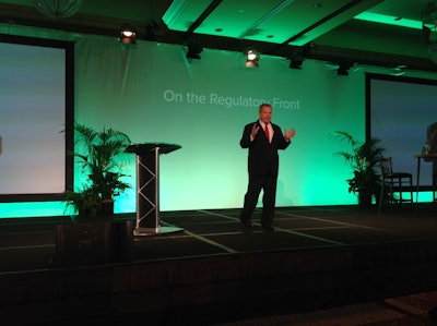 Bill Quade, associate administrator for enforcement and program delivery, FMCSA, spoke at the CCJ Fall Symposium, Nov. 18.