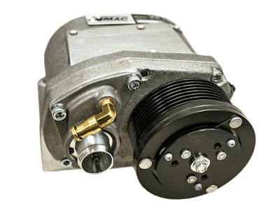 VMAC’s bolt-on Underhood Lite air compressor system is now available for the Ford Transit 3.7-liter Ti-VCT V6 engine.