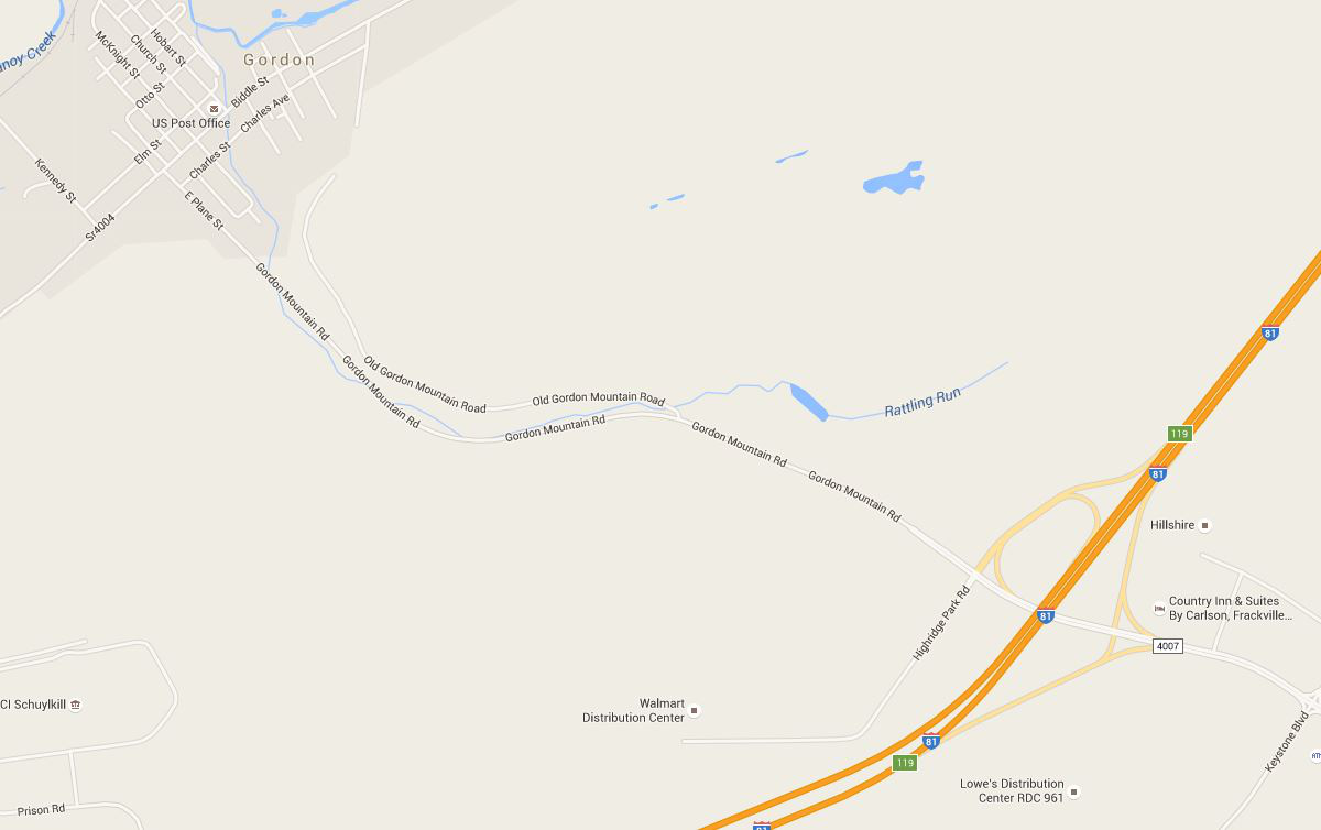 Google map of Gordon Road