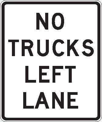 No-trucks-left-lane