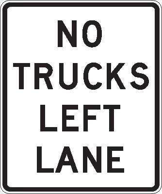 No-trucks-left-lane