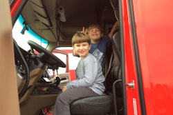 Trucker Buddy brought four trucks to the Boy Scouts’ Circle Ten Xperience, and Scouts were able to climb in the trucks and ask drivers questions about the industry.