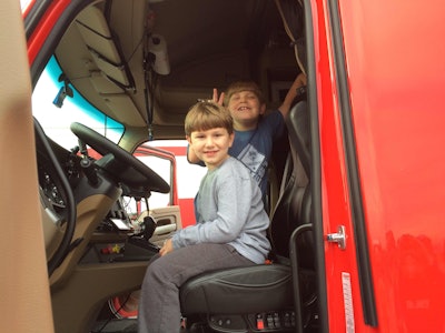 Trucker Buddy brought four trucks to the Boy Scouts’ Circle Ten Xperience, and Scouts were able to climb in the trucks and ask drivers questions about the industry.