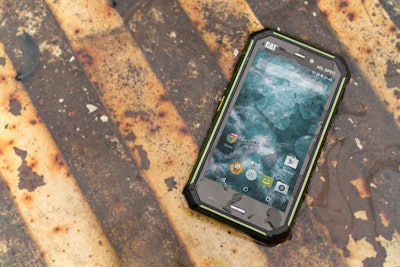 Caterpillar’s S50c cellphone operates on the Verizon 4G network, offers push-to-talk connectivity and meets U.S. military standards.