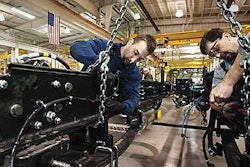 Frieghtliner’s largest truck plant in the U.S., located in Cleveland, N.C., issued layoff notices Monday to 936 employees, or one-third of its workforce.