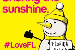 This advertisement promoting tourism in Florida has been posted on several dump trucks that have been sent from Florida to take on heavy snowfall in the nation’s capital.