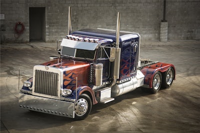 The 1992 Peterbilt 379 that depicted Optimus Prime in the movie “Transformers” will be up for auction later this month.