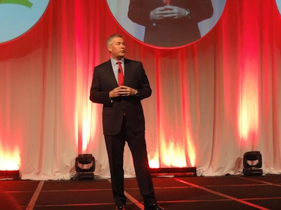 John Graham, CEO of Omnitracs, gave the keynote address at the company’s second user conference, Feb. 1, in Dallas.