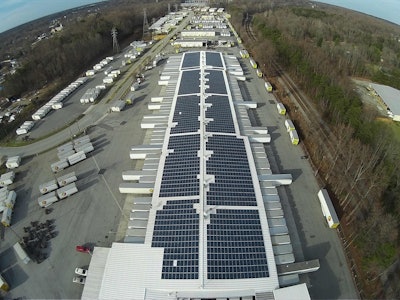 Estes Express Lines recently installed solar panels at its Greensboro, N.C., terminal.