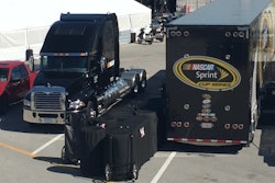 NASCAR put its new Mack Pinnacles to work hauling race equipment to it’s 2016 kickoff race in Daytona.