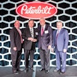 Pictured from left to right are Peyton Harrell, director of dealer network development; Allstate Peterbilt President Jeff Vanthournout; Allstate Peterbilt Group Dealer Principal Don Larson; and David Danforth, Paccar Parts General Manager and Paccar vice president.