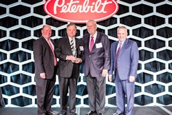 Pictured from left to right are Peyton Harrell, director of dealer network development; Allstate Peterbilt President Jeff Vanthournout; Allstate Peterbilt Group Dealer Principal Don Larson; and David Danforth, Paccar Parts General Manager and Paccar vice president.