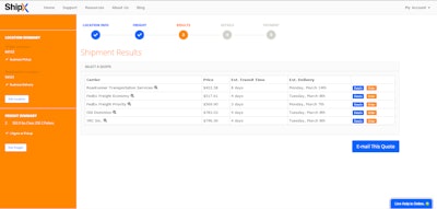 ShipX is able to provide instant pricing and booking options for LTL freight.